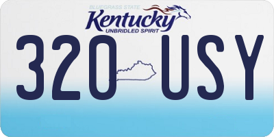 KY license plate 320USY