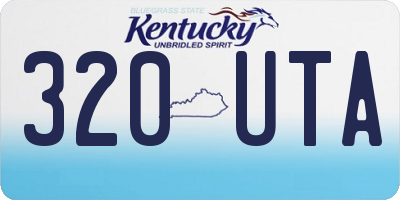KY license plate 320UTA