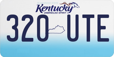 KY license plate 320UTE