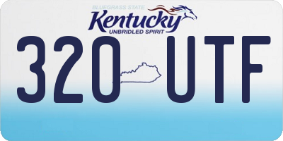KY license plate 320UTF