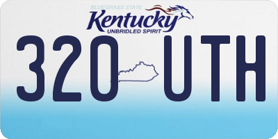 KY license plate 320UTH