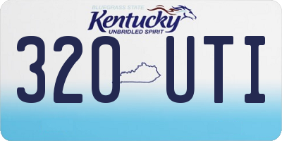 KY license plate 320UTI