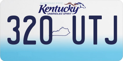 KY license plate 320UTJ