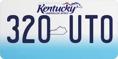 KY license plate 320UTO