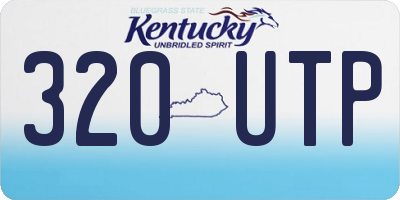 KY license plate 320UTP