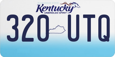 KY license plate 320UTQ
