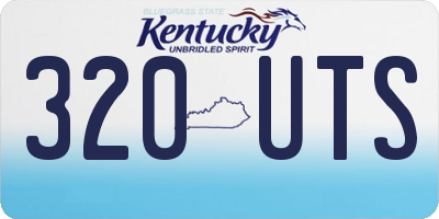 KY license plate 320UTS