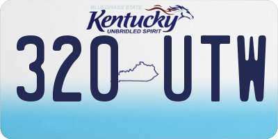 KY license plate 320UTW