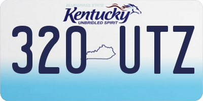 KY license plate 320UTZ