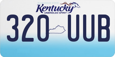 KY license plate 320UUB