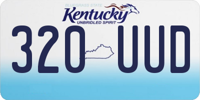 KY license plate 320UUD