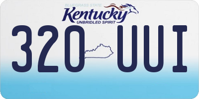 KY license plate 320UUI