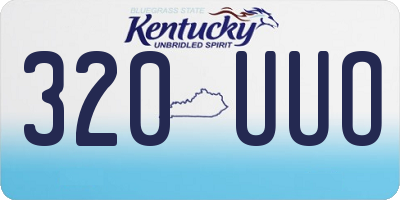 KY license plate 320UUO