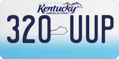 KY license plate 320UUP