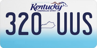 KY license plate 320UUS