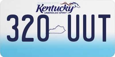 KY license plate 320UUT