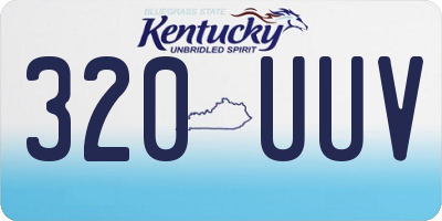 KY license plate 320UUV