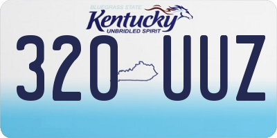 KY license plate 320UUZ