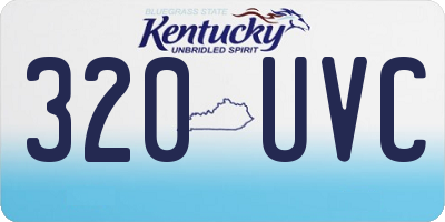 KY license plate 320UVC