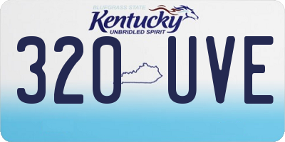 KY license plate 320UVE