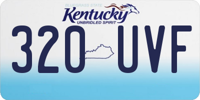 KY license plate 320UVF