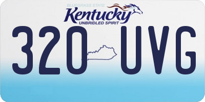 KY license plate 320UVG