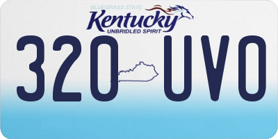 KY license plate 320UVO