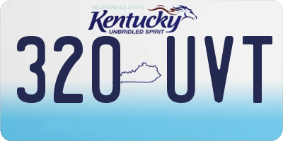 KY license plate 320UVT