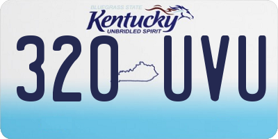 KY license plate 320UVU