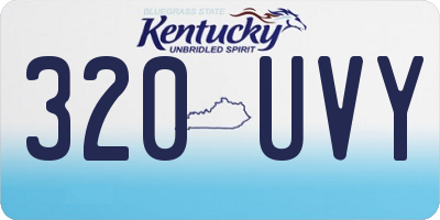 KY license plate 320UVY