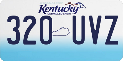 KY license plate 320UVZ