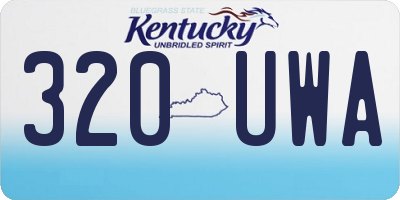 KY license plate 320UWA
