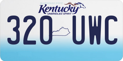 KY license plate 320UWC