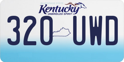 KY license plate 320UWD