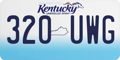 KY license plate 320UWG