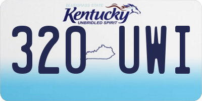 KY license plate 320UWI