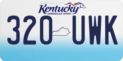 KY license plate 320UWK