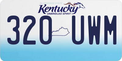 KY license plate 320UWM