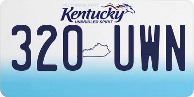 KY license plate 320UWN