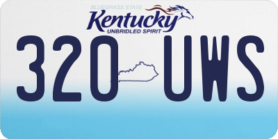 KY license plate 320UWS