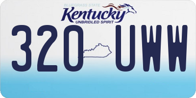 KY license plate 320UWW
