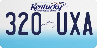 KY license plate 320UXA