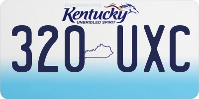 KY license plate 320UXC