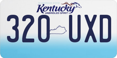 KY license plate 320UXD