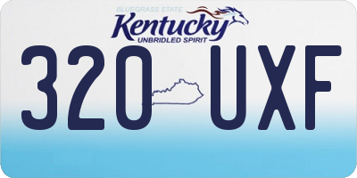 KY license plate 320UXF