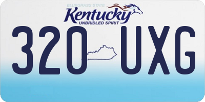 KY license plate 320UXG