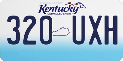 KY license plate 320UXH