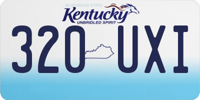 KY license plate 320UXI