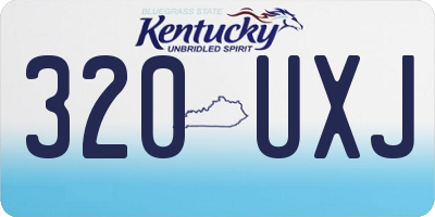 KY license plate 320UXJ