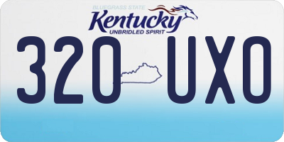 KY license plate 320UXO